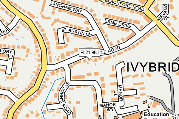 PL21 9BJ map - OS OpenMap – Local (Ordnance Survey)