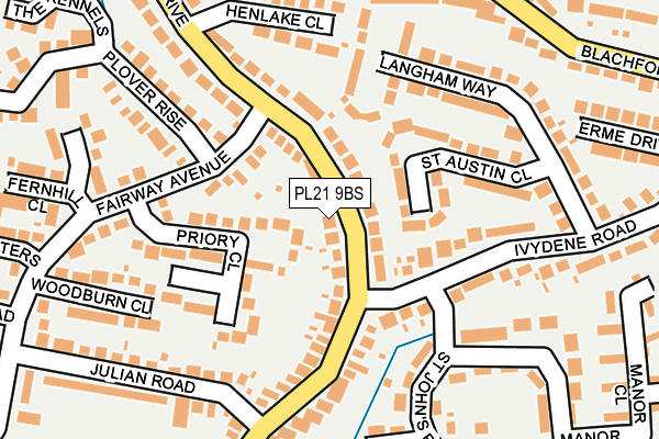PL21 9BS map - OS OpenMap – Local (Ordnance Survey)