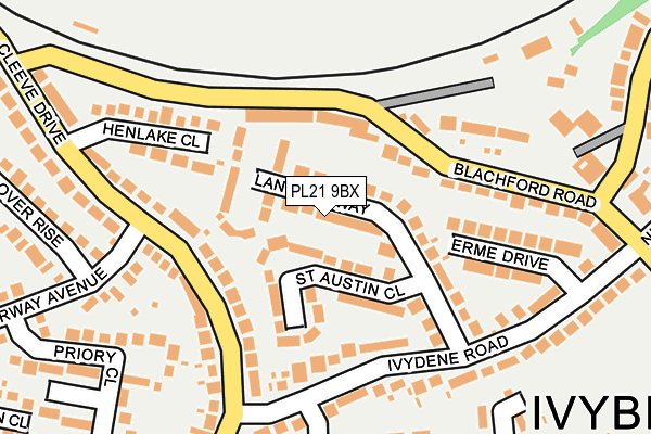 PL21 9BX map - OS OpenMap – Local (Ordnance Survey)