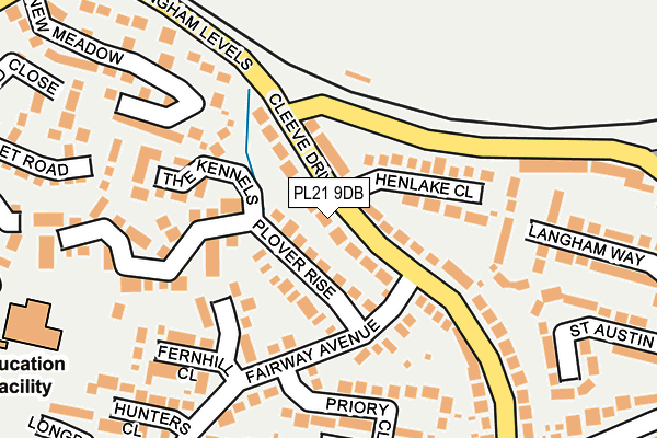 PL21 9DB map - OS OpenMap – Local (Ordnance Survey)