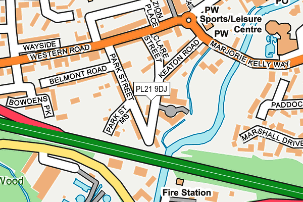 PL21 9DJ map - OS OpenMap – Local (Ordnance Survey)