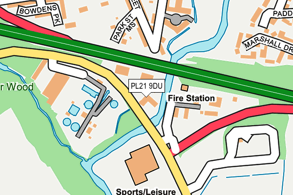 PL21 9DU map - OS OpenMap – Local (Ordnance Survey)