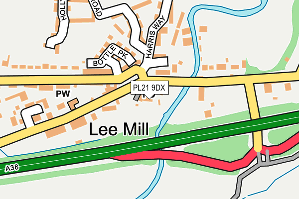 PL21 9DX map - OS OpenMap – Local (Ordnance Survey)