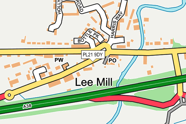 PL21 9DY map - OS OpenMap – Local (Ordnance Survey)