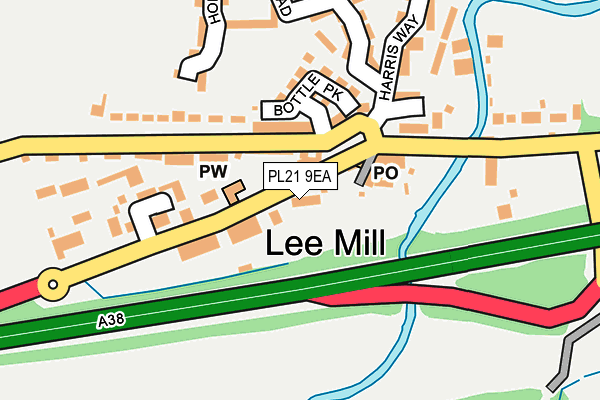 PL21 9EA map - OS OpenMap – Local (Ordnance Survey)