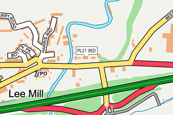 PL21 9ED map - OS OpenMap – Local (Ordnance Survey)