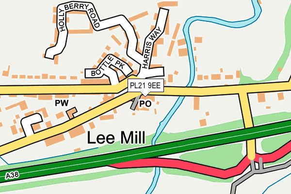 PL21 9EE map - OS OpenMap – Local (Ordnance Survey)