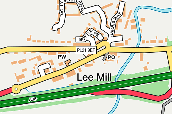 PL21 9EF map - OS OpenMap – Local (Ordnance Survey)