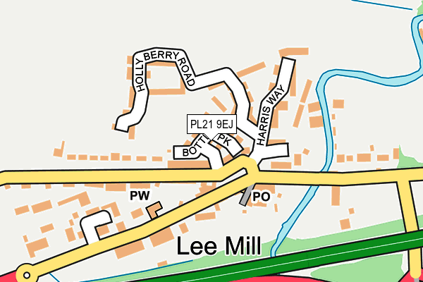 PL21 9EJ map - OS OpenMap – Local (Ordnance Survey)