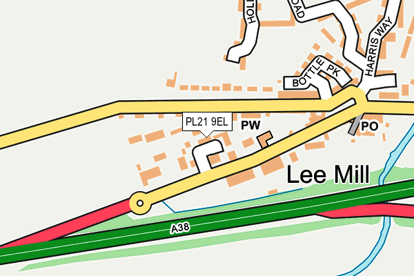 PL21 9EL map - OS OpenMap – Local (Ordnance Survey)