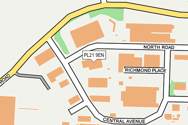 PL21 9EN map - OS OpenMap – Local (Ordnance Survey)