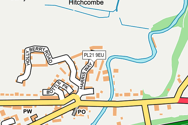 PL21 9EU map - OS OpenMap – Local (Ordnance Survey)