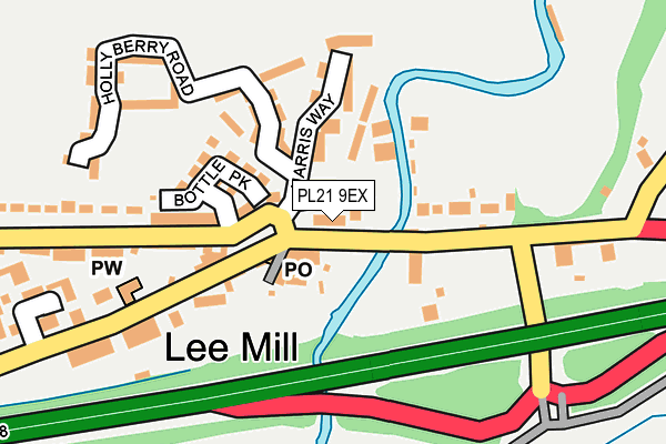 PL21 9EX map - OS OpenMap – Local (Ordnance Survey)