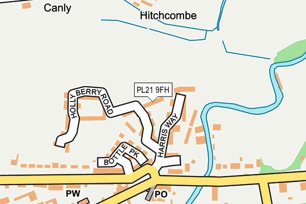 PL21 9FH map - OS OpenMap – Local (Ordnance Survey)