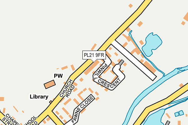 PL21 9FR map - OS OpenMap – Local (Ordnance Survey)