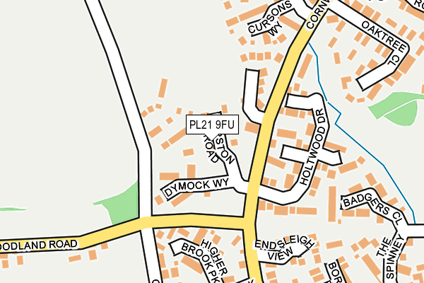 PL21 9FU map - OS OpenMap – Local (Ordnance Survey)