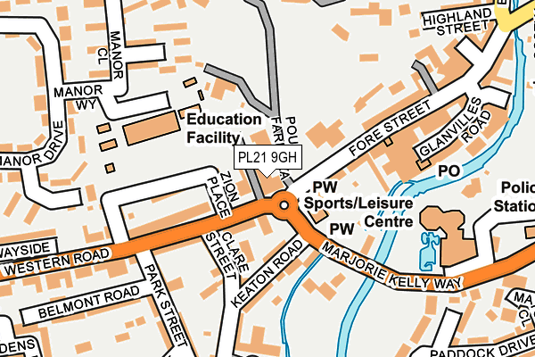 PL21 9GH map - OS OpenMap – Local (Ordnance Survey)