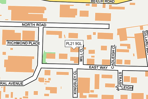 PL21 9GL map - OS OpenMap – Local (Ordnance Survey)