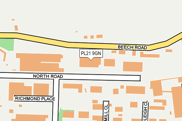 PL21 9GN map - OS OpenMap – Local (Ordnance Survey)