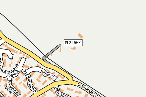 PL21 9HX map - OS OpenMap – Local (Ordnance Survey)