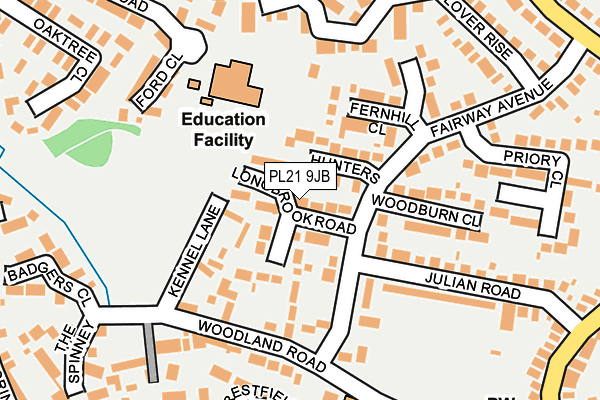 PL21 9JB map - OS OpenMap – Local (Ordnance Survey)