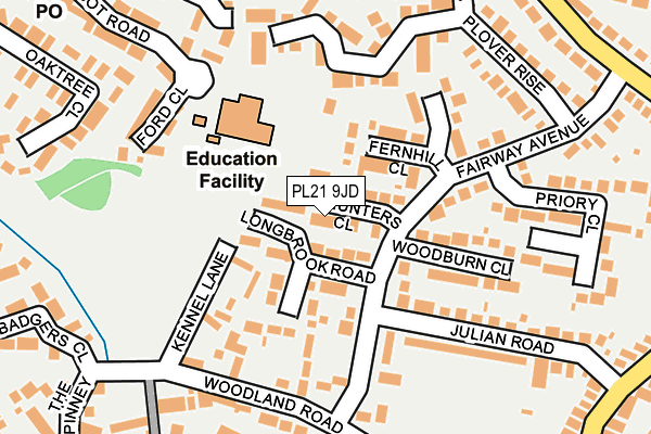 PL21 9JD map - OS OpenMap – Local (Ordnance Survey)