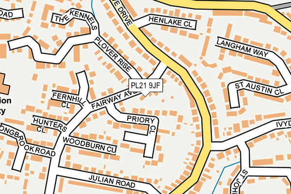 PL21 9JF map - OS OpenMap – Local (Ordnance Survey)