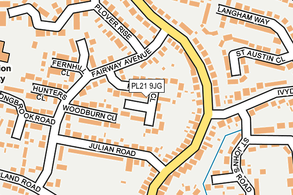 PL21 9JG map - OS OpenMap – Local (Ordnance Survey)