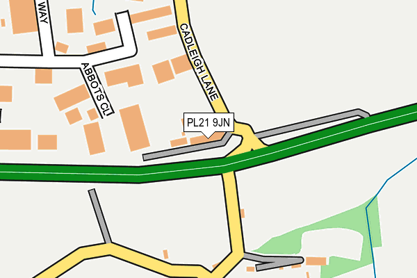 PL21 9JN map - OS OpenMap – Local (Ordnance Survey)