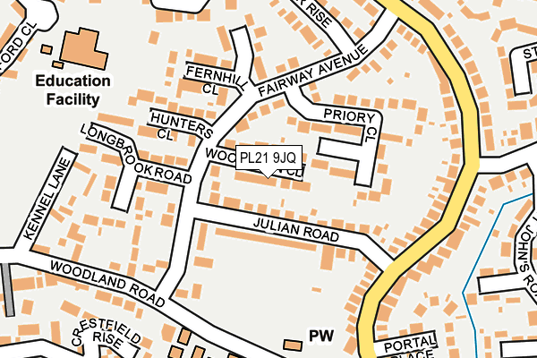 PL21 9JQ map - OS OpenMap – Local (Ordnance Survey)