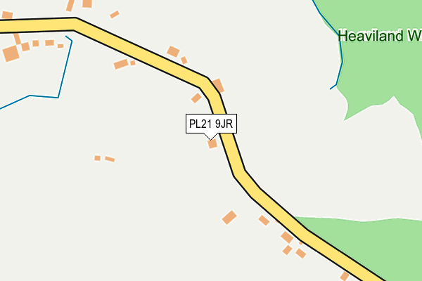 PL21 9JR map - OS OpenMap – Local (Ordnance Survey)