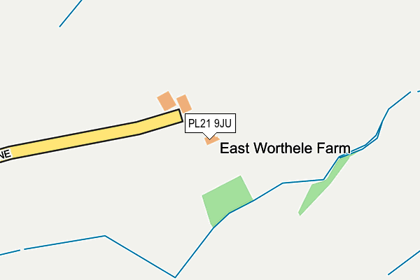 PL21 9JU map - OS OpenMap – Local (Ordnance Survey)