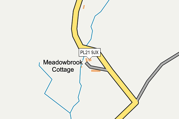 PL21 9JX map - OS OpenMap – Local (Ordnance Survey)