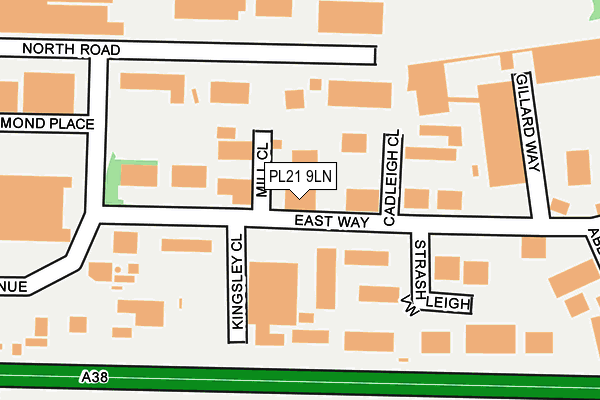 PL21 9LN map - OS OpenMap – Local (Ordnance Survey)