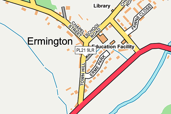 PL21 9LR map - OS OpenMap – Local (Ordnance Survey)