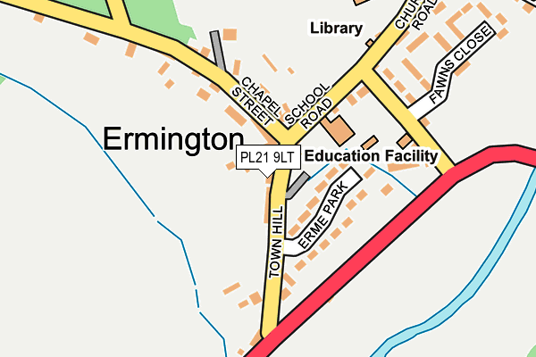 PL21 9LT map - OS OpenMap – Local (Ordnance Survey)