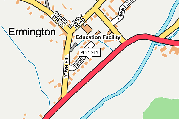 PL21 9LY map - OS OpenMap – Local (Ordnance Survey)