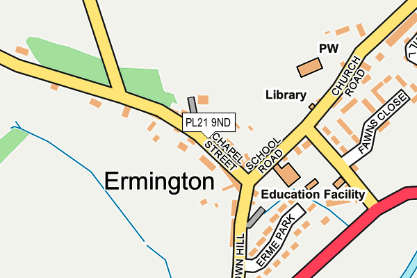 PL21 9ND map - OS OpenMap – Local (Ordnance Survey)