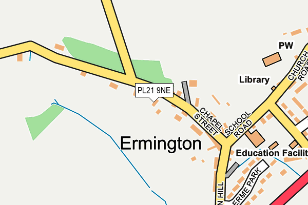 PL21 9NE map - OS OpenMap – Local (Ordnance Survey)