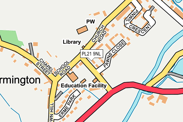 PL21 9NL map - OS OpenMap – Local (Ordnance Survey)