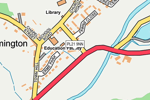 PL21 9NN map - OS OpenMap – Local (Ordnance Survey)