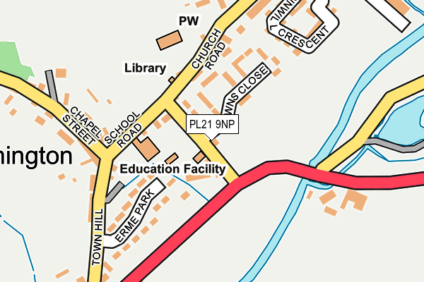 PL21 9NP map - OS OpenMap – Local (Ordnance Survey)