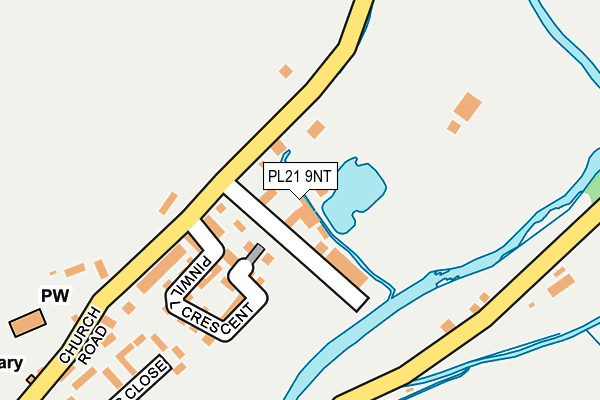 PL21 9NT map - OS OpenMap – Local (Ordnance Survey)