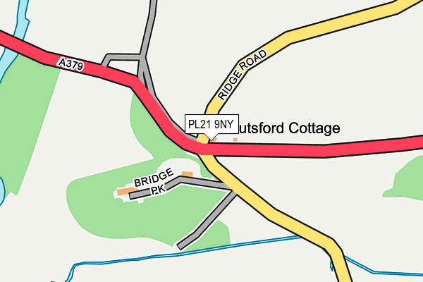 PL21 9NY map - OS OpenMap – Local (Ordnance Survey)