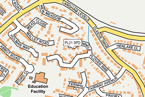 PL21 9PD map - OS OpenMap – Local (Ordnance Survey)