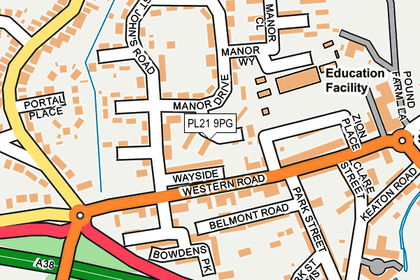 PL21 9PG map - OS OpenMap – Local (Ordnance Survey)