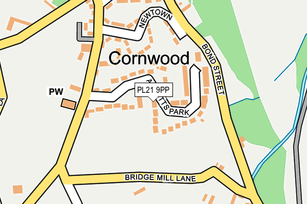 PL21 9PP map - OS OpenMap – Local (Ordnance Survey)