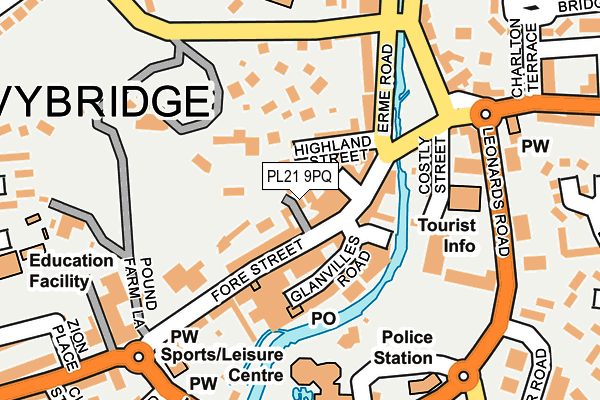PL21 9PQ map - OS OpenMap – Local (Ordnance Survey)