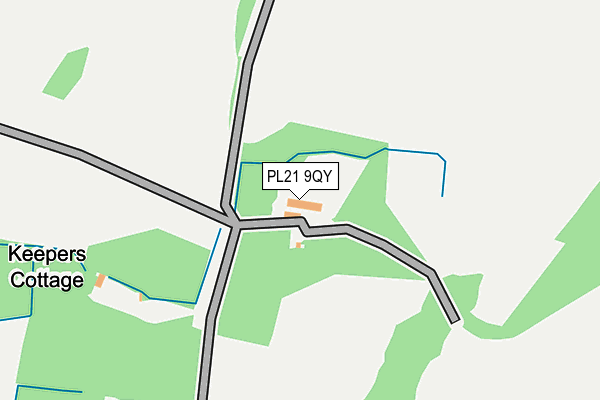 PL21 9QY map - OS OpenMap – Local (Ordnance Survey)