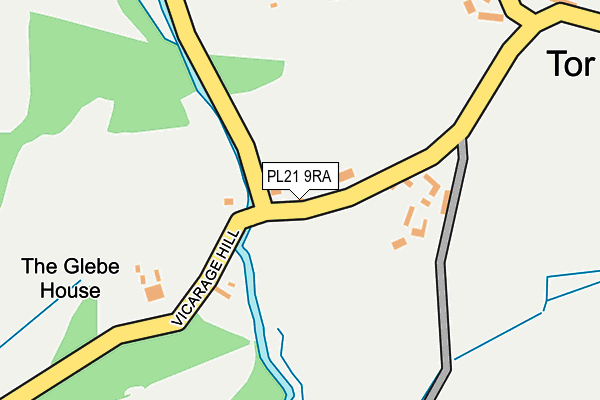 PL21 9RA map - OS OpenMap – Local (Ordnance Survey)